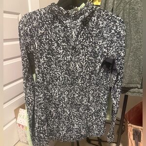 lululemon athletica Black and White Patterned Quarter Zip